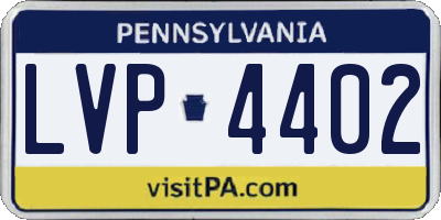 PA license plate LVP4402