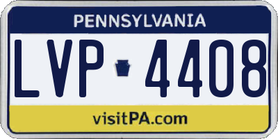 PA license plate LVP4408