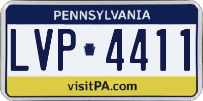 PA license plate LVP4411