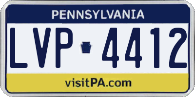 PA license plate LVP4412