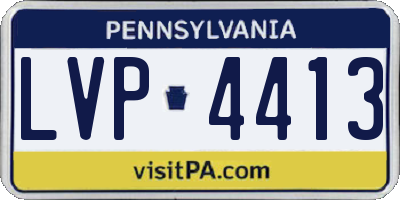 PA license plate LVP4413