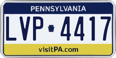 PA license plate LVP4417