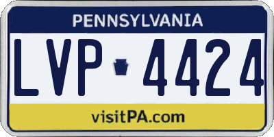 PA license plate LVP4424