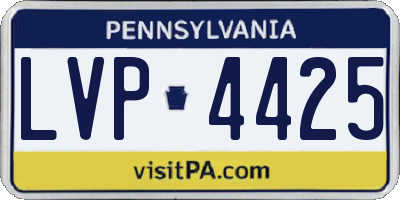 PA license plate LVP4425