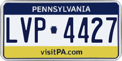 PA license plate LVP4427