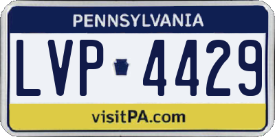 PA license plate LVP4429