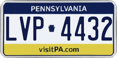PA license plate LVP4432