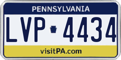 PA license plate LVP4434