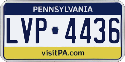 PA license plate LVP4436