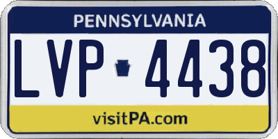 PA license plate LVP4438