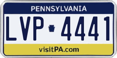 PA license plate LVP4441