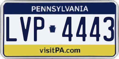 PA license plate LVP4443