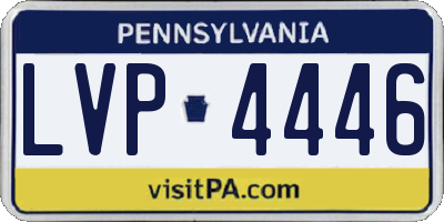 PA license plate LVP4446