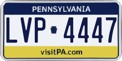 PA license plate LVP4447