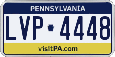 PA license plate LVP4448