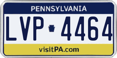 PA license plate LVP4464