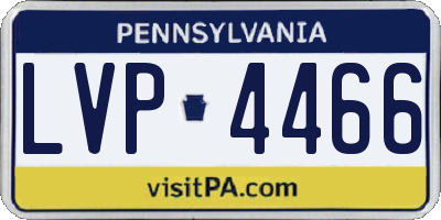 PA license plate LVP4466