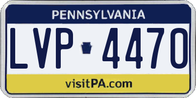 PA license plate LVP4470