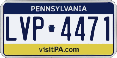 PA license plate LVP4471