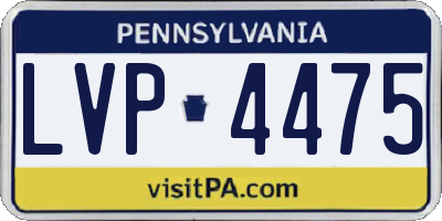 PA license plate LVP4475