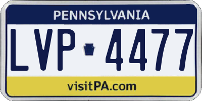 PA license plate LVP4477