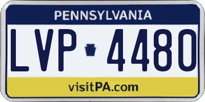 PA license plate LVP4480