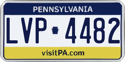 PA license plate LVP4482