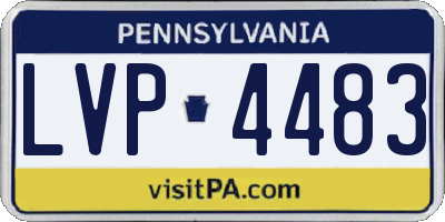 PA license plate LVP4483