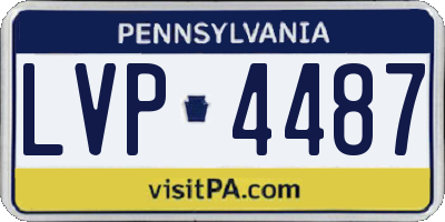 PA license plate LVP4487