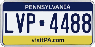 PA license plate LVP4488