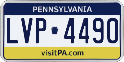 PA license plate LVP4490