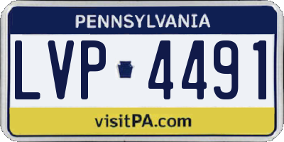 PA license plate LVP4491