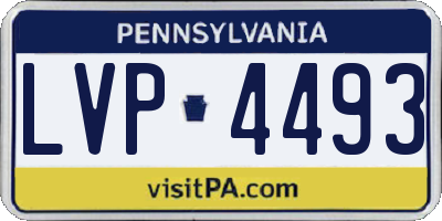 PA license plate LVP4493
