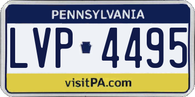 PA license plate LVP4495