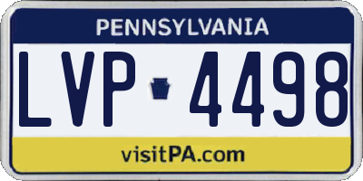 PA license plate LVP4498