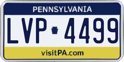 PA license plate LVP4499