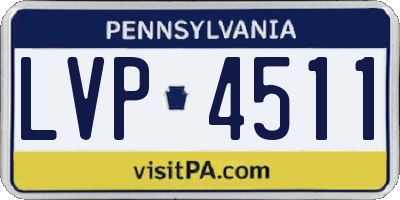 PA license plate LVP4511