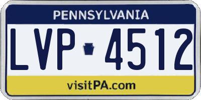 PA license plate LVP4512