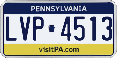 PA license plate LVP4513