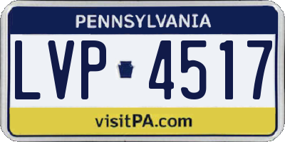 PA license plate LVP4517