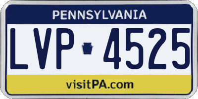 PA license plate LVP4525