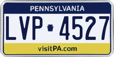 PA license plate LVP4527
