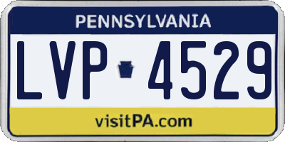 PA license plate LVP4529