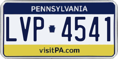 PA license plate LVP4541