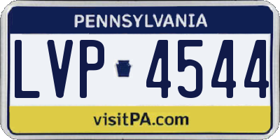PA license plate LVP4544