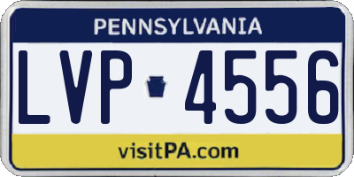 PA license plate LVP4556