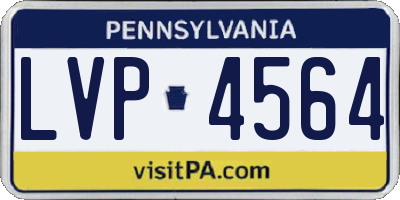 PA license plate LVP4564