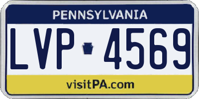 PA license plate LVP4569