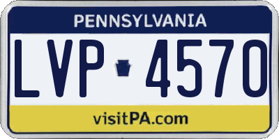 PA license plate LVP4570