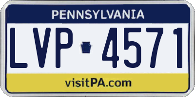 PA license plate LVP4571